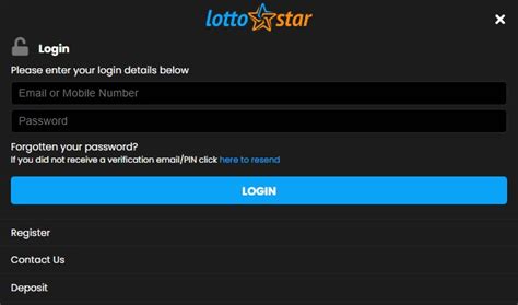lottostar deposit account login
